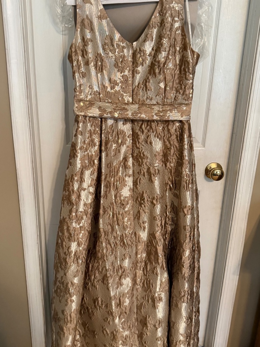 Donna Karan Women’s Brocade Wrap-Effect Ball Gown - Picture 4 of 4